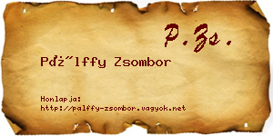 Pálffy Zsombor névjegykártya