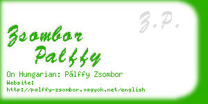 zsombor palffy business card