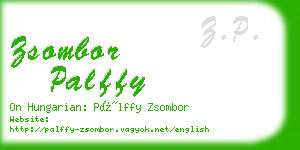 zsombor palffy business card